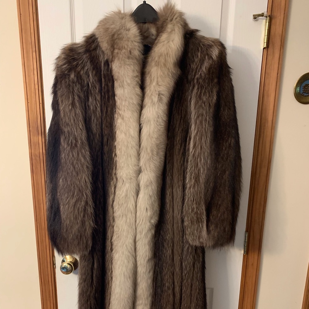 Women’s Raccoon with Fox coat, full length